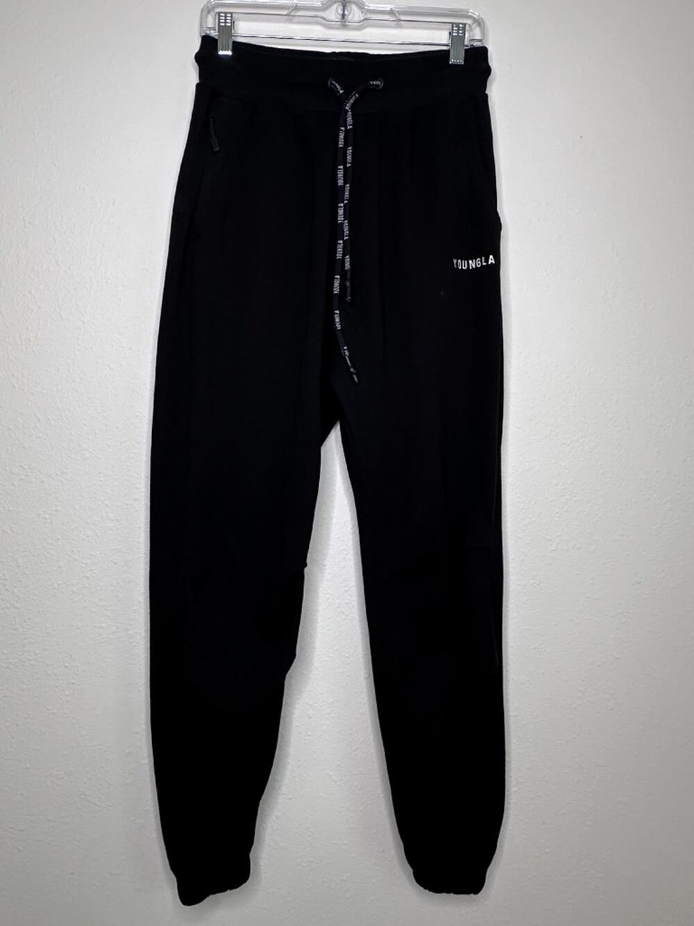 YoungLA Men's 210 Kick Joggers, Black, Size Small